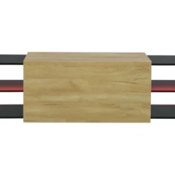 Table Basse Avec LED + Compartiments + Plateau Extensible - Style Moderne - Naturel & Noir -Pas Cher Mobiliora Magasin table basse 21134493