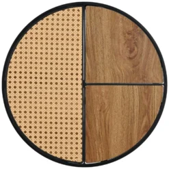 Lot De 2 Tables Gigongnes - En Faux Rotin Empilables - Style Campagnard - Naturel -Pas Cher Mobiliora Magasin table basse 21134597