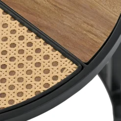 Lot De 2 Tables Gigongnes - En Faux Rotin Empilables - Style Campagnard - Naturel -Pas Cher Mobiliora Magasin table basse 21134599