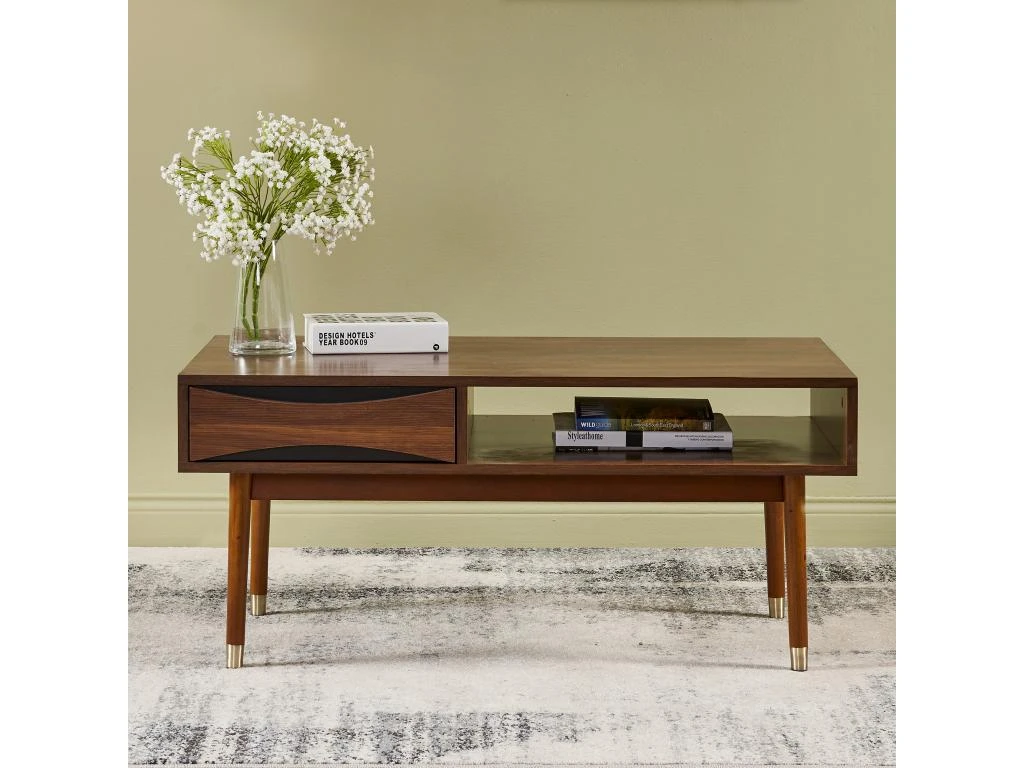 Teamson Home Dawson Table Basse De Salon En Bois Moderne Milieu Du Siècle 4 Teamson Home Dawson Table Basse De Salon En Bois Moderne Milieu Du Siècle – Image 2