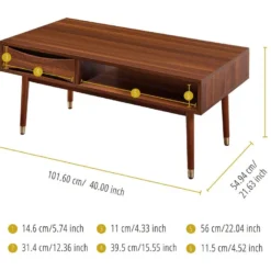 Teamson Home Dawson Table Basse De Salon En Bois Moderne Milieu Du Siècle 8 Teamson Home Dawson Table Basse De Salon En Bois Moderne Milieu Du Siècle -Pas Cher Mobiliora Magasin table basse 21284167