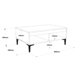 Table Basse Yurupa Aristo - Venprodin - Feutre 90 Cm - Anthracite -Pas Cher Mobiliora Magasin table basse 21306315