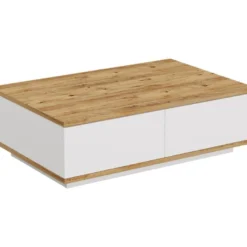 Table Moyenne à 2 Portes - Venprodin - 90 Cm Pin-Blanc