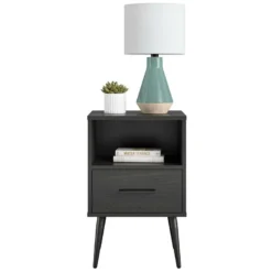 Bout De Canapé 1 Tiroir En MDF Chêne Noir -Pas Cher Mobiliora Magasin table basse 21677163