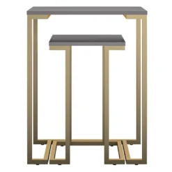 Tables Gigognes En MDF Gris Graphite -Pas Cher Mobiliora Magasin table basse 21678411