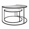 Phases De Lune Nesting C. Tables. Marbre BlancVerre -Pas Cher Mobiliora Magasin table basse 21678447