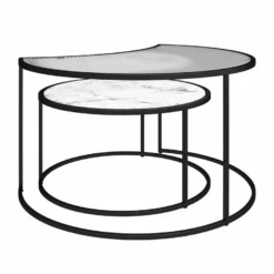 Phases De Lune Nesting C. Tables. Marbre BlancVerre
