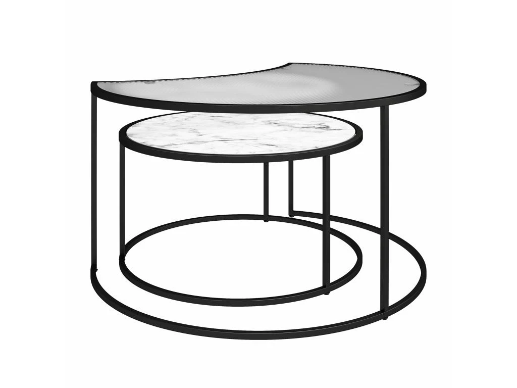 Phases De Lune Nesting C. Tables. Marbre BlancVerre 3 Phases De Lune Nesting C. Tables. Marbre BlancVerre