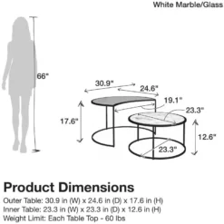 Phases De Lune Nesting C. Tables. Marbre BlancVerre 14 Phases De Lune Nesting C. Tables. Marbre BlancVerre -Pas Cher Mobiliora Magasin table basse 21678451