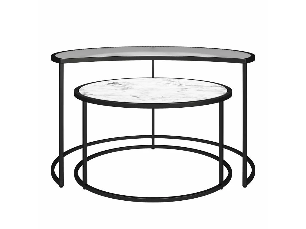 Phases De Lune Nesting C. Tables. Marbre BlancVerre 8 Phases De Lune Nesting C. Tables. Marbre BlancVerre – Image 6
