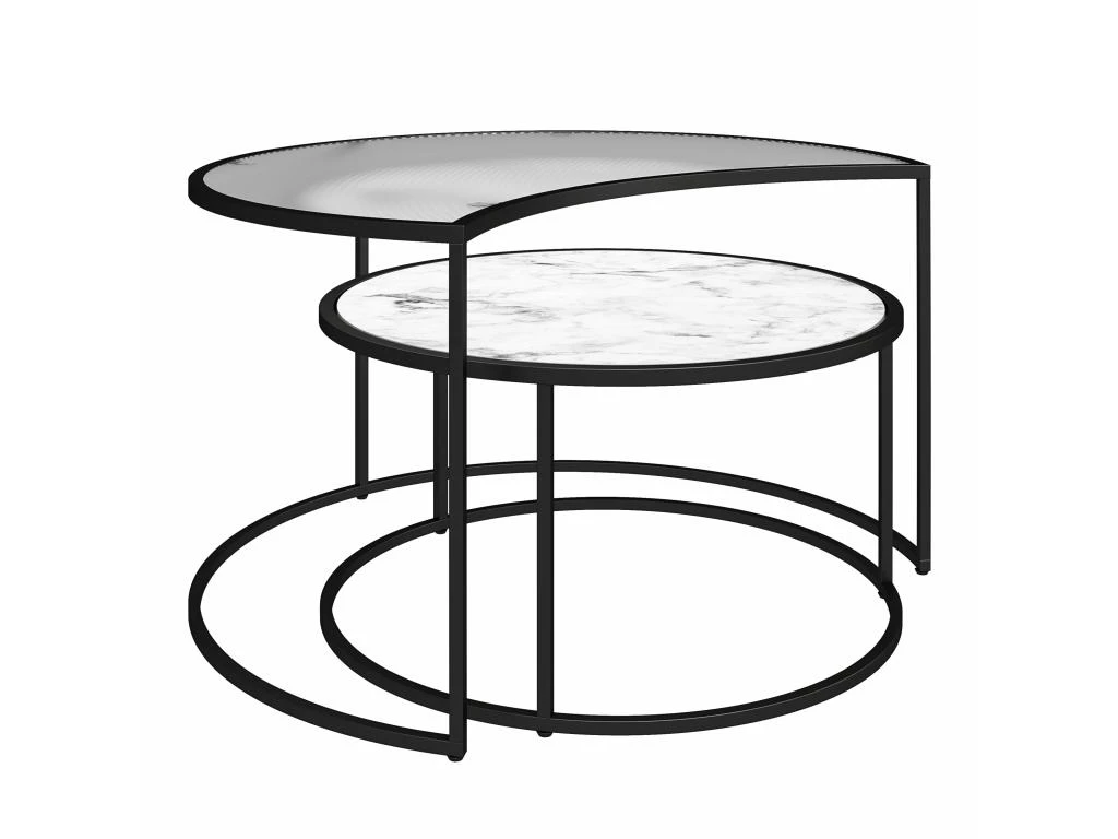 Phases De Lune Nesting C. Tables. Marbre BlancVerre 9 Phases De Lune Nesting C. Tables. Marbre BlancVerre – Image 7