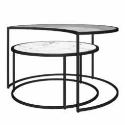 Phases De Lune Nesting C. Tables. Marbre BlancVerre 19 Phases De Lune Nesting C. Tables. Marbre BlancVerre -Pas Cher Mobiliora Magasin table basse 21678461
