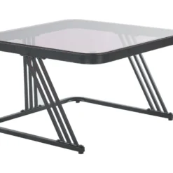Lot De 2 Tables Gigognes Avec Un Tiroir - Recouverte De Verre Et De Marbre - Gris 20 Lot De 2 Tables Gigognes Avec Un Tiroir - Recouverte De Verre Et De Marbre - Gris -Pas Cher Mobiliora Magasin table basse 21860663