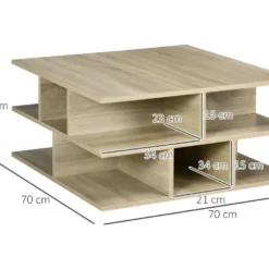 Table Basse TIRAJANA Aspect Chêne Clair -Pas Cher Mobiliora Magasin table basse 21987517