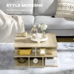 Table Basse TIRAJANA Aspect Chêne Clair -Pas Cher Mobiliora Magasin table basse 21987519