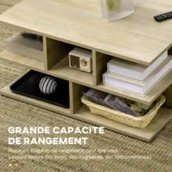 Table Basse TIRAJANA Aspect Chêne Clair -Pas Cher Mobiliora Magasin table basse 21987521