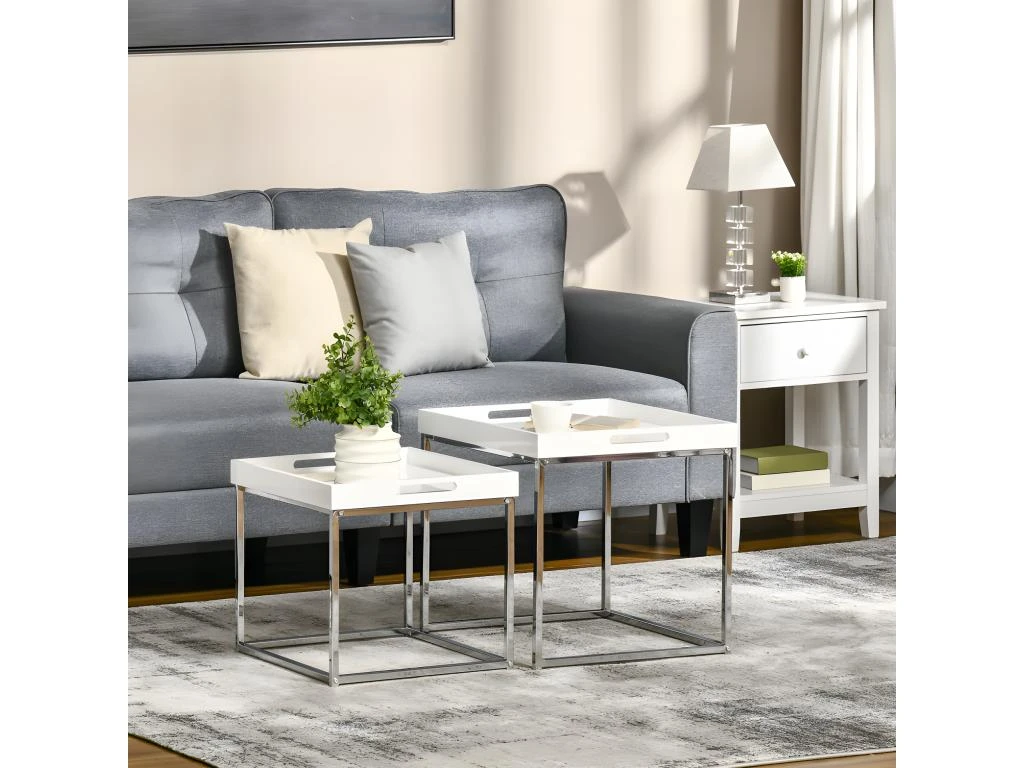 Table Basse Gigogne Ottawa MyCocooning Blanche 4 Table Basse Gigogne Ottawa MyCocooning Blanche â Image 2