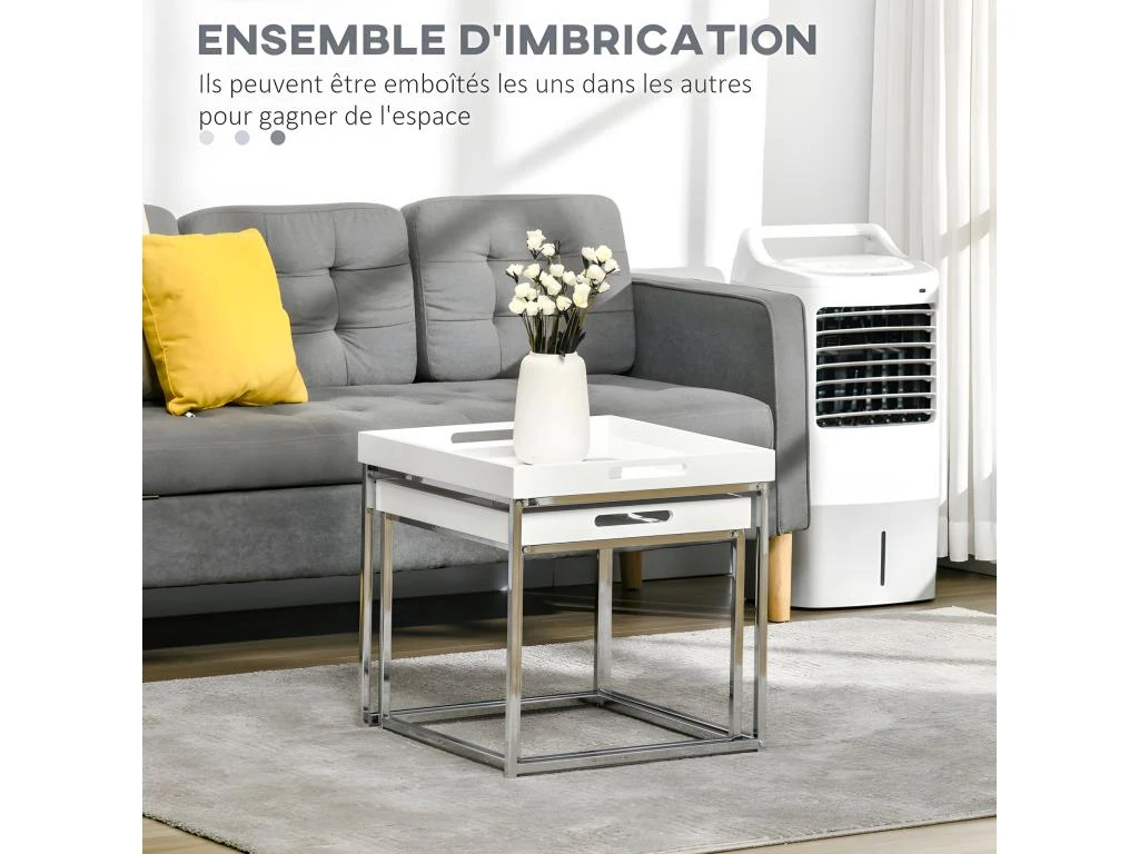 Table Basse Gigogne Ottawa MyCocooning Blanche 7 Table Basse Gigogne Ottawa MyCocooning Blanche â Image 5