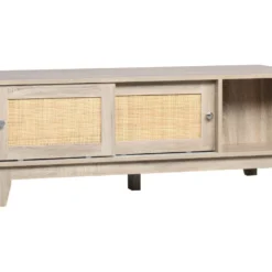 Table Basse Cannage Rotin LORCA Aspect Bois