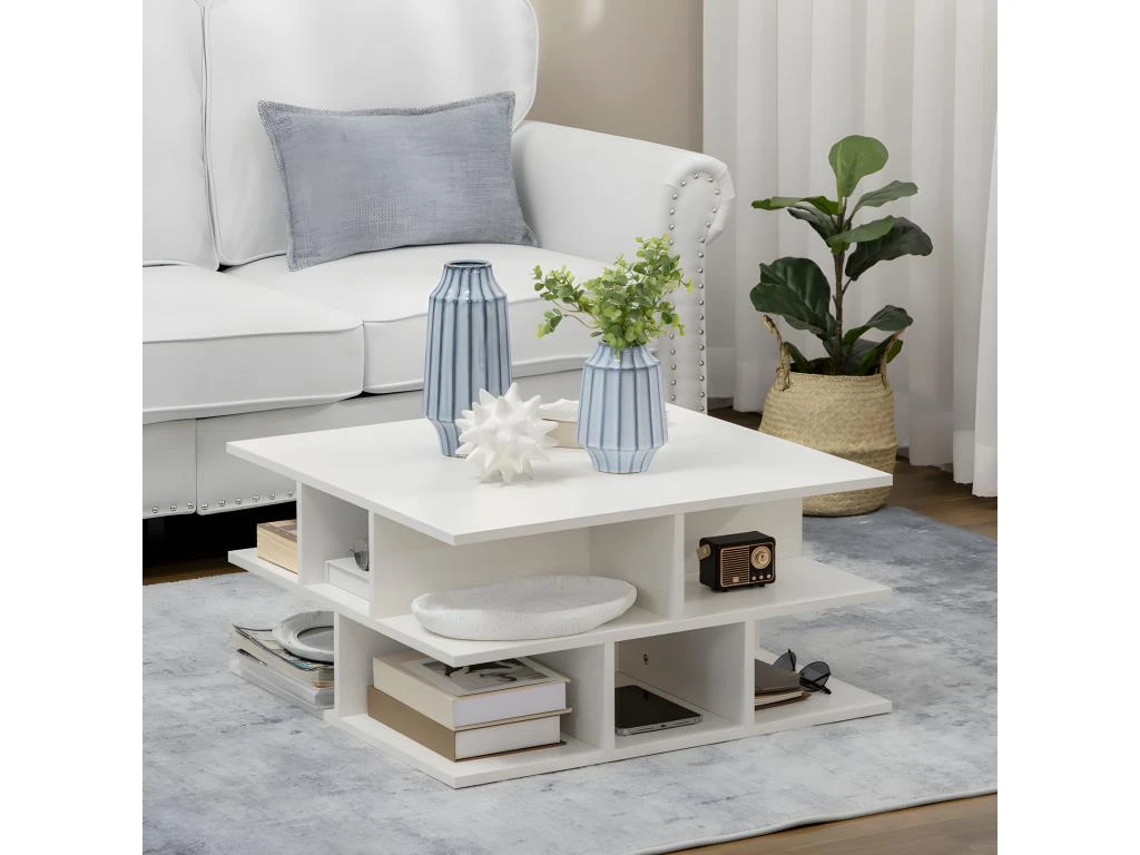 Table Basse Design MALAGA Blanche 4 Table Basse Design MALAGA Blanche – Image 2