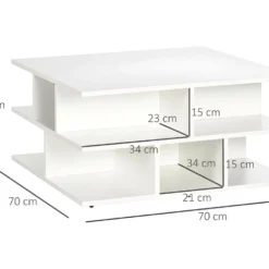 Table Basse Design MALAGA Blanche 9 Table Basse Design MALAGA Blanche -Pas Cher Mobiliora Magasin table basse 21987617