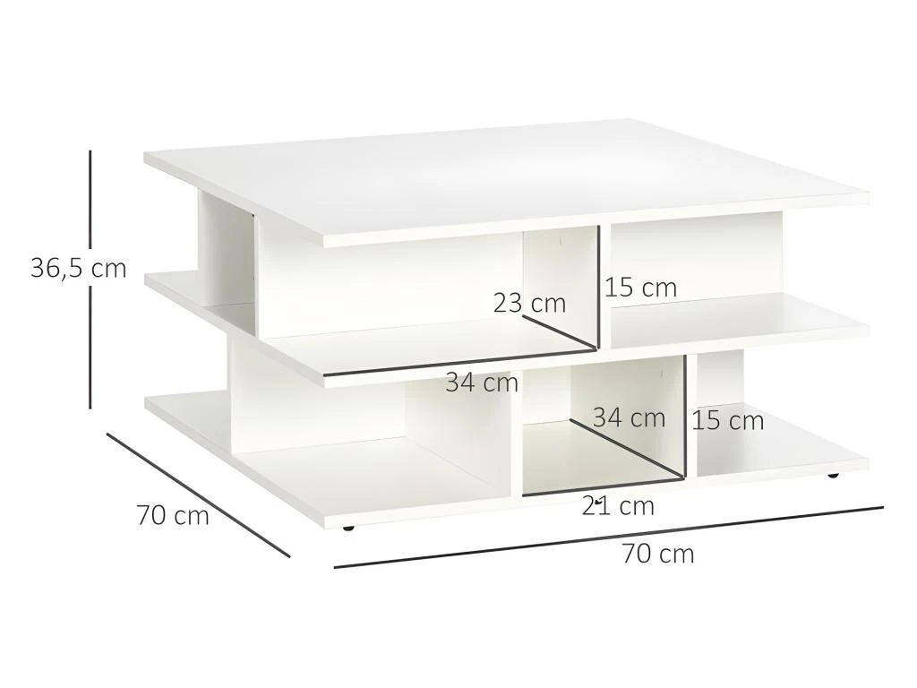 Table Basse Design MALAGA Blanche 5 Table Basse Design MALAGA Blanche – Image 3