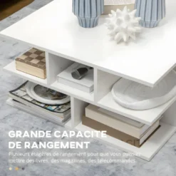 Table Basse Design MALAGA Blanche 11 Table Basse Design MALAGA Blanche -Pas Cher Mobiliora Magasin table basse 21987621