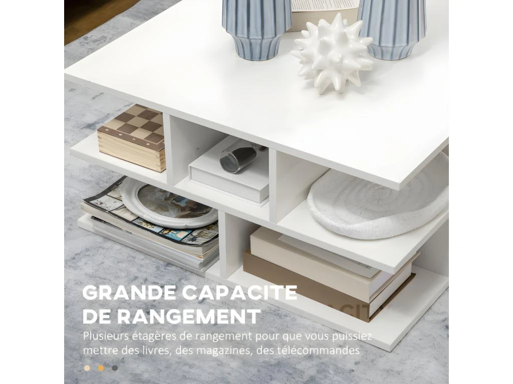 Table Basse Design MALAGA Blanche 7 Table Basse Design MALAGA Blanche – Image 5