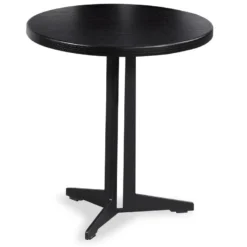 Table D'Appoint En Bois Et Métal Ronde Oslo Pärumm Noir Ø45x45 Cm