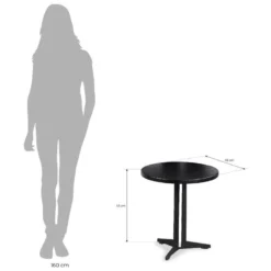 Table D'Appoint En Bois Et Métal Ronde Oslo Pärumm Noir Ø45x45 Cm -Pas Cher Mobiliora Magasin table basse 22028433