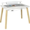Table Enfant Avec Rouleau Et Plateau Compatible Briques - Blanc -Pas Cher Mobiliora Magasin table basse 22034959