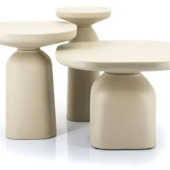 Squand - Table D'appoint En Aluminium ø27cm - Couleur - Beige -Pas Cher Mobiliora Magasin table basse 22124099