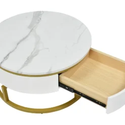 Lot De 2 Tables Gigognes - Aspect Marbre - Rotative à 360° - Blanc Brillant 14 Lot De 2 Tables Gigognes - Aspect Marbre - Rotative à 360° - Blanc Brillant -Pas Cher Mobiliora Magasin table basse 22125977