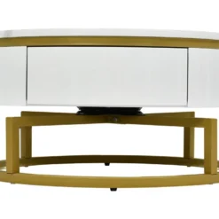 Lot De 2 Tables Gigognes - Aspect Marbre - Rotative à 360° - Blanc Brillant 17 Lot De 2 Tables Gigognes - Aspect Marbre - Rotative à 360° - Blanc Brillant -Pas Cher Mobiliora Magasin table basse 22125983