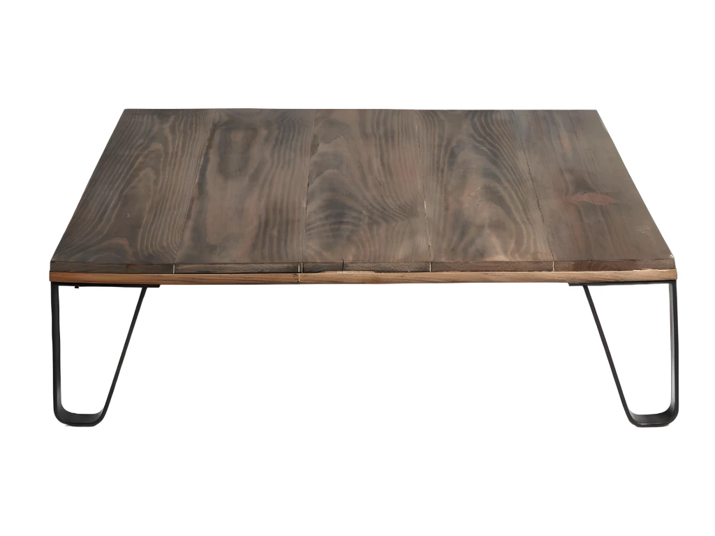 Table Basse En Bois Récupéré Et Fer De Couleur Beige 3 Table Basse En Bois Récupéré Et Fer De Couleur Beige