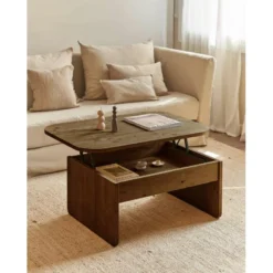 Table Basse élévatrice En Bois De Sapin En Couleur Marron -Pas Cher Mobiliora Magasin table basse 22183975