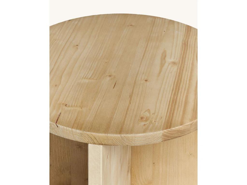 Table D’appoint Ronde En Bois De Sapin En Couleur Naturel 6 Table D’appoint Ronde En Bois De Sapin En Couleur Naturel – Image 4