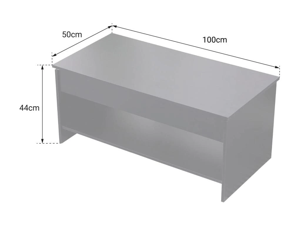 SENJA - Table Basse Avec Plateau En Bois Relevable - NOIR 8 SENJA - Table Basse Avec Plateau En Bois Relevable - NOIR â Image 6