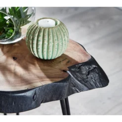 Table D'appoint En Bois Massif Et Metal 40x40x32cm Table Basse De Salon -Pas Cher Mobiliora Magasin table basse 22255977