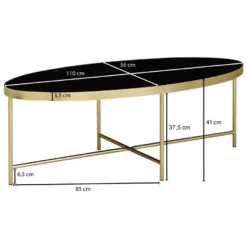 Table Basse En Verre Noir Table De Salon Ovale 110 X 56 Table En Verre Or 11 Table Basse En Verre Noir Table De Salon Ovale 110 X 56 Table En Verre Or -Pas Cher Mobiliora Magasin table basse 22256775