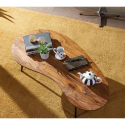 Table Basse Bois Massif 122x36x63cm Table D'appoint Table De Salon -Pas Cher Mobiliora Magasin table basse 22256997