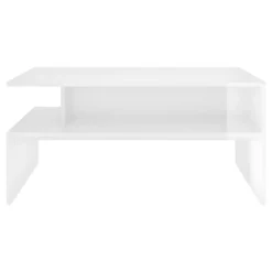 Table Basse Blanc Brillant 90x60x42,5 Cm Aggloméré -Pas Cher Mobiliora Magasin table basse 22266999