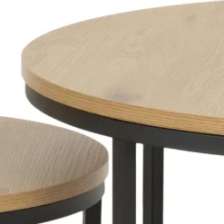 Spiro Table Basse, Ø50 Cm, Lot De 2, Chêne. -Pas Cher Mobiliora Magasin table basse 22356677