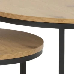 Spiro Table Basse, Ø50 Cm, Lot De 2, Chêne. -Pas Cher Mobiliora Magasin table basse 22356679