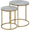 Alisma Table Basse, 2 Tablettes De Rangement, Cadre Doré, Impression Marbre Blanc. 2 Alisma Table Basse, 2 Tablettes De Rangement, Cadre Doré, Impression Marbre Blanc. -Pas Cher Mobiliora Magasin table basse 22356687
