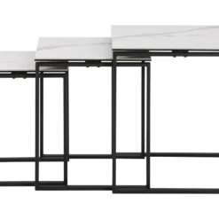 Kamma Ensemble De 3 Tables Gigognes, Blanc. 10 Kamma Ensemble De 3 Tables Gigognes, Blanc. -Pas Cher Mobiliora Magasin table basse 22357253