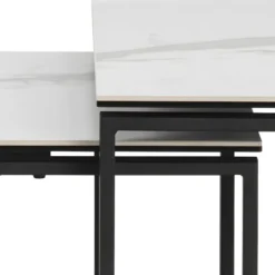 Kamma Ensemble De 3 Tables Gigognes, Blanc. 14 Kamma Ensemble De 3 Tables Gigognes, Blanc. -Pas Cher Mobiliora Magasin table basse 22357261