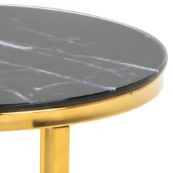 Alisma Tables Gigognes 2 Pces, Finition Marbre Noir. -Pas Cher Mobiliora Magasin table basse 22357269