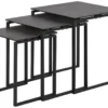 Kamma Ensemble De 3 Tables Gigognes, Noir. 2 Kamma Ensemble De 3 Tables Gigognes, Noir. -Pas Cher Mobiliora Magasin table basse 22357285