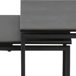 Kamma Ensemble De 3 Tables Gigognes, Noir. -Pas Cher Mobiliora Magasin table basse 22357295
